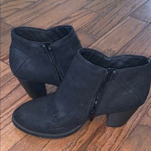 High heeled ankle boots